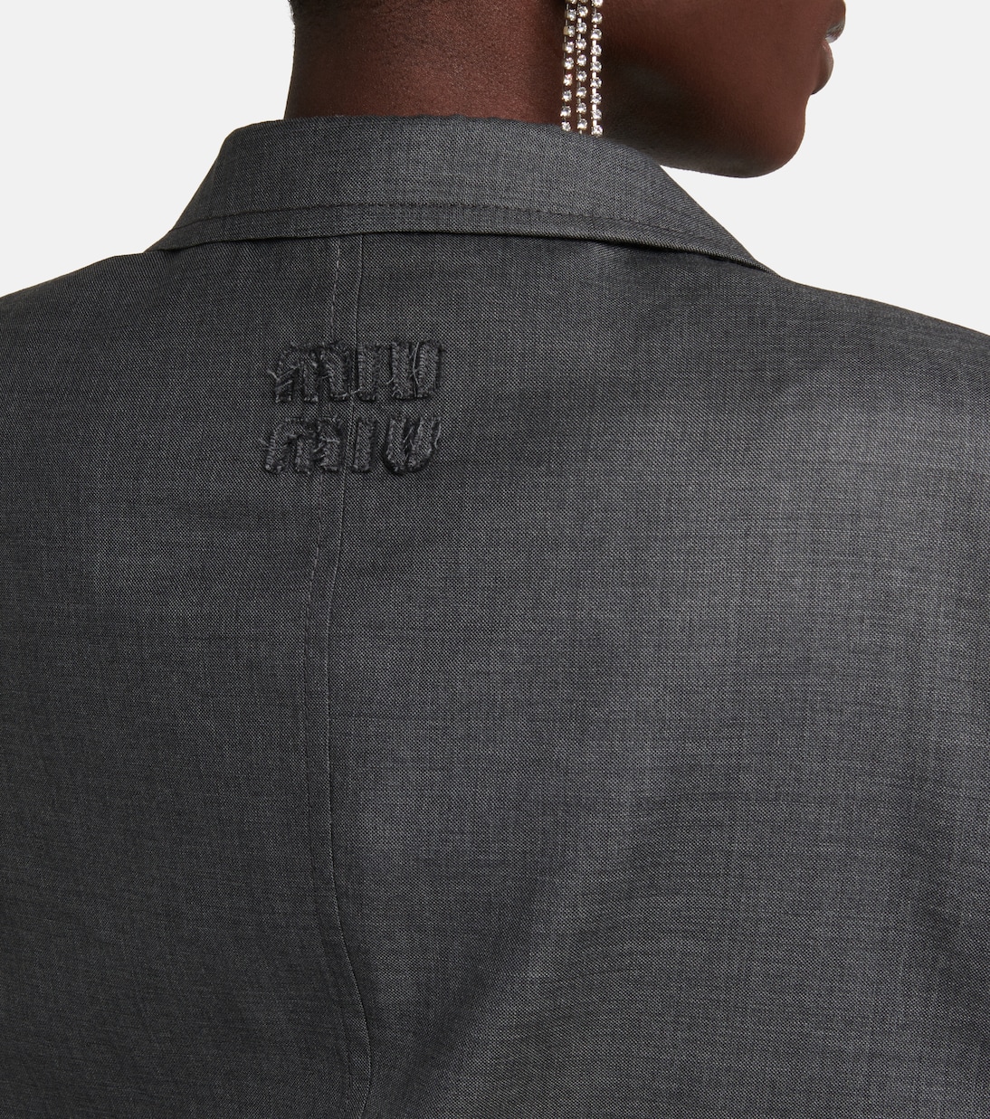 Cropped virgin wool blazer | Miu Miu