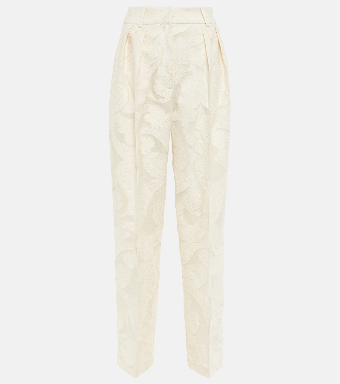 Pantaloni in misto cotone a vita alta | The Mannei