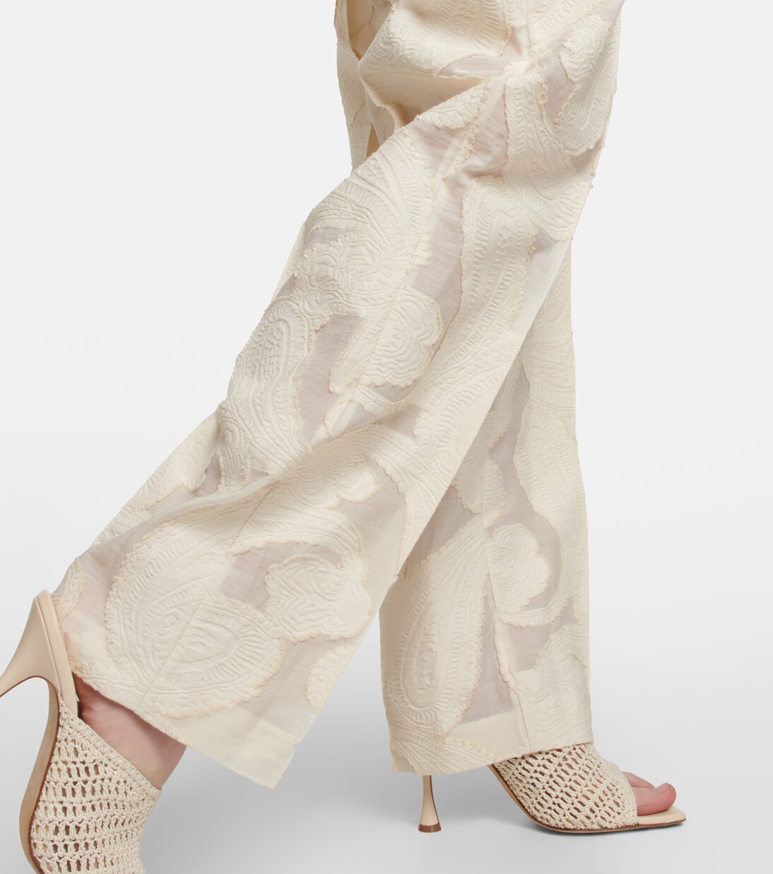 Pantaloni in misto cotone a vita alta | The Mannei