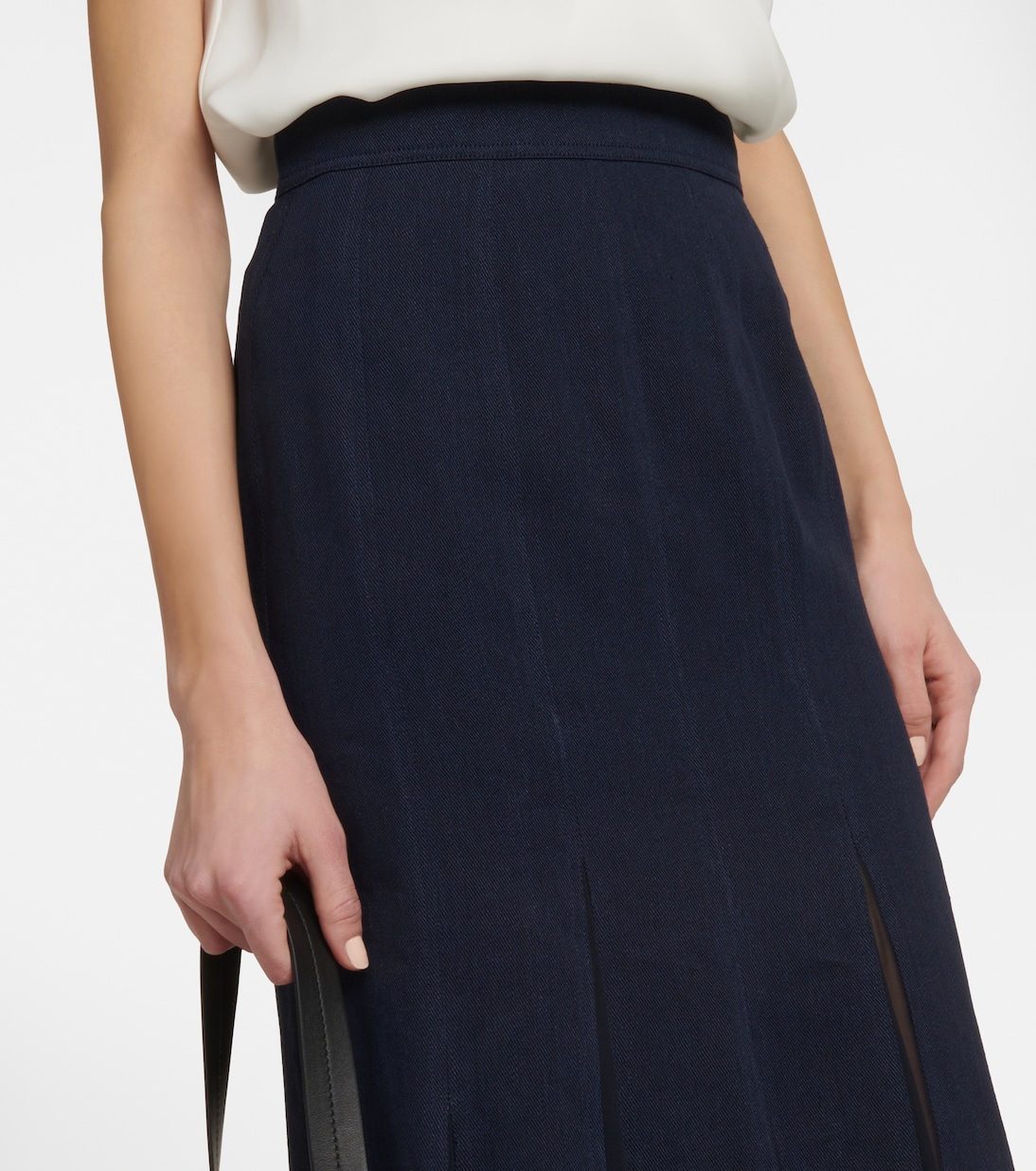 Nicia linen-blend and silk maxi skirt | Max Mara