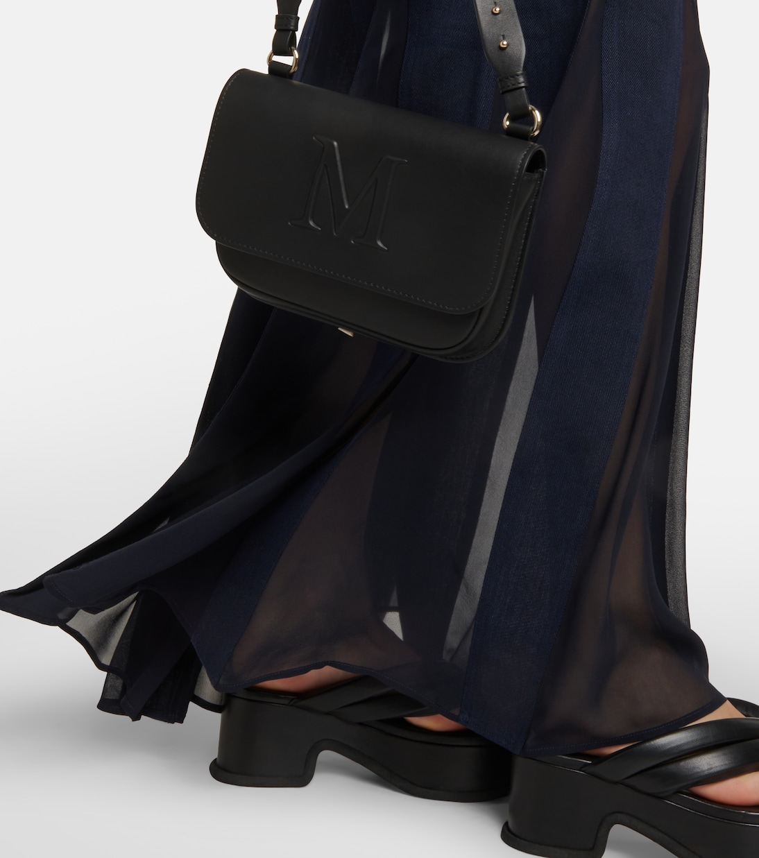 Nicia linen-blend and silk maxi skirt | Max Mara