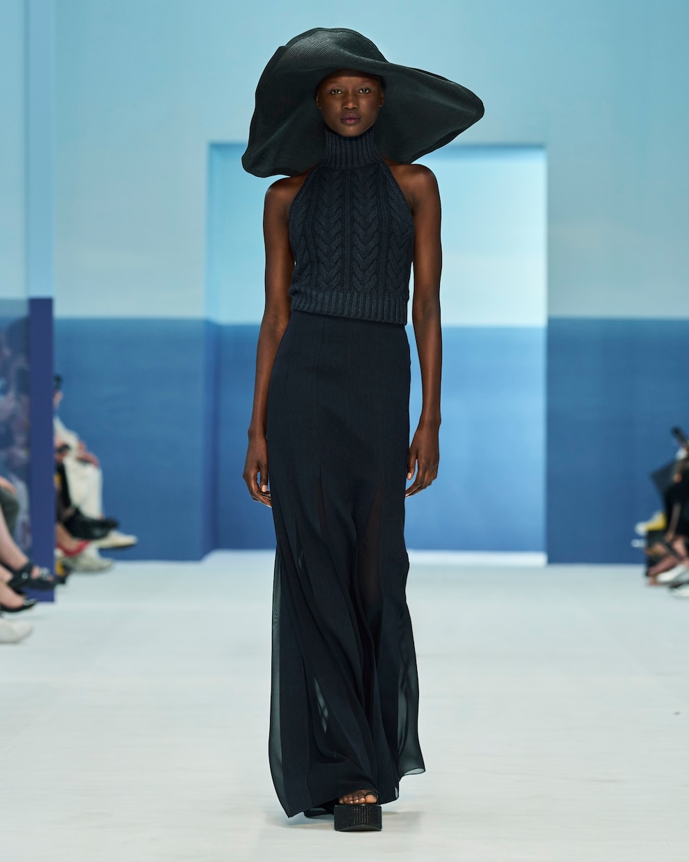 Nicia linen-blend and silk maxi skirt | Max Mara