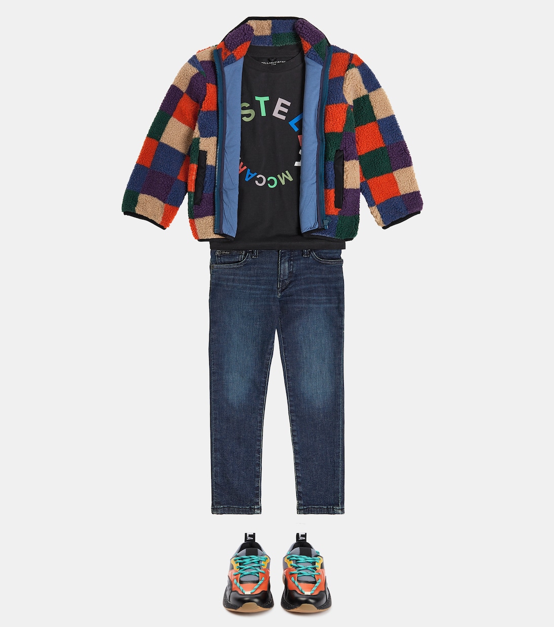Checked fleece jacket | Stella McCartney Kids