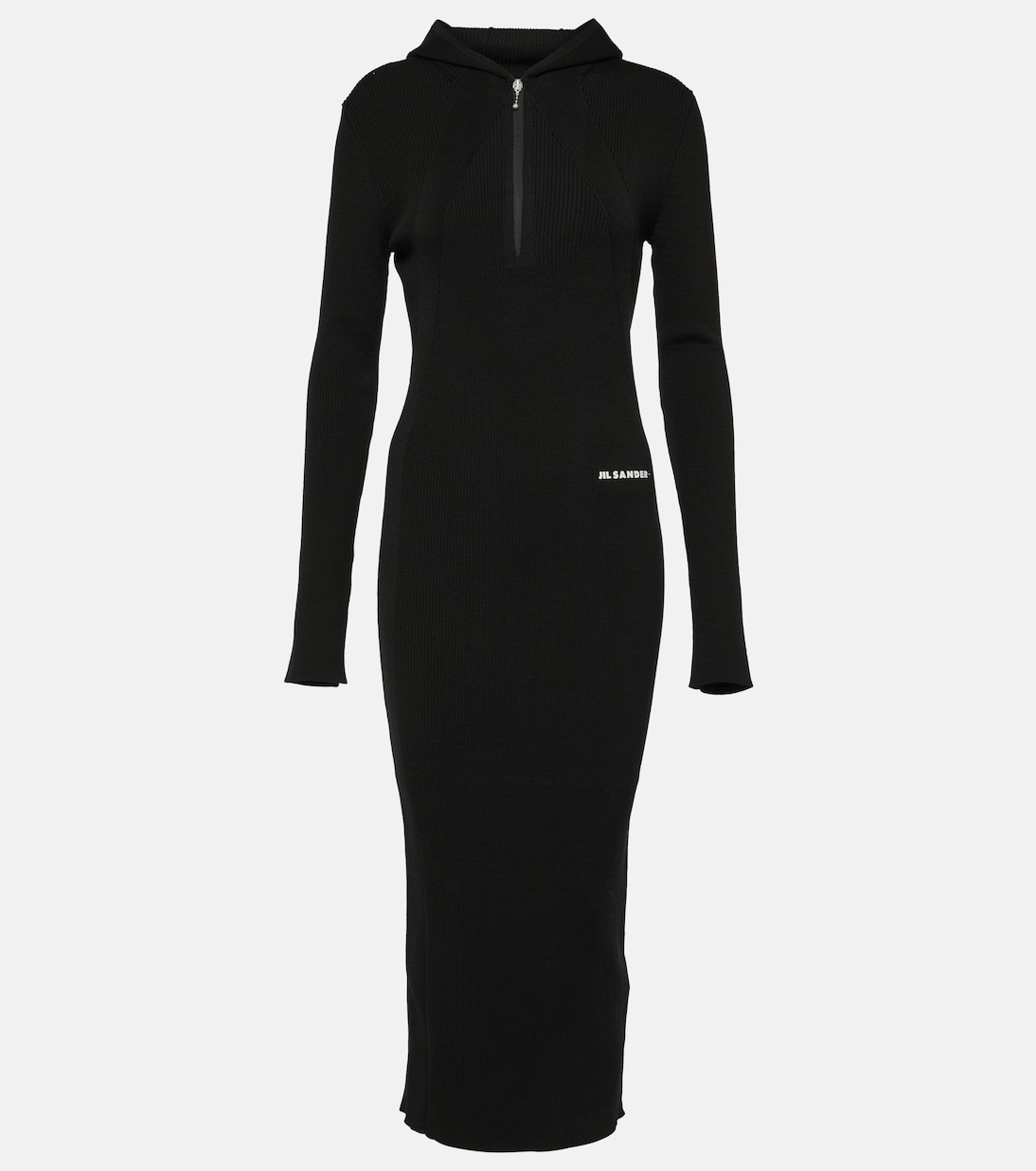 Vestido midi en mezcla de lana | Jil Sander