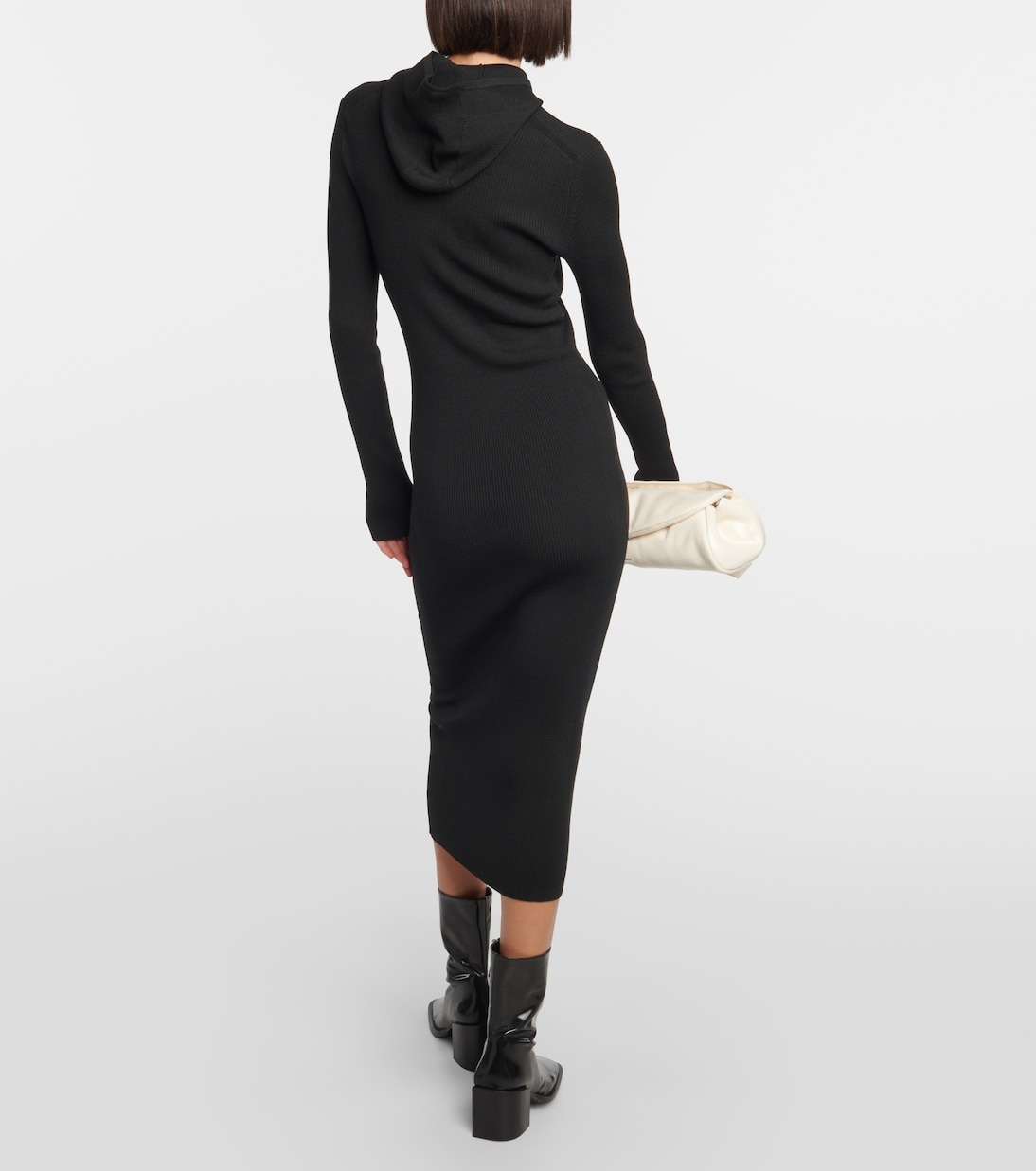Vestido midi en mezcla de lana | Jil Sander