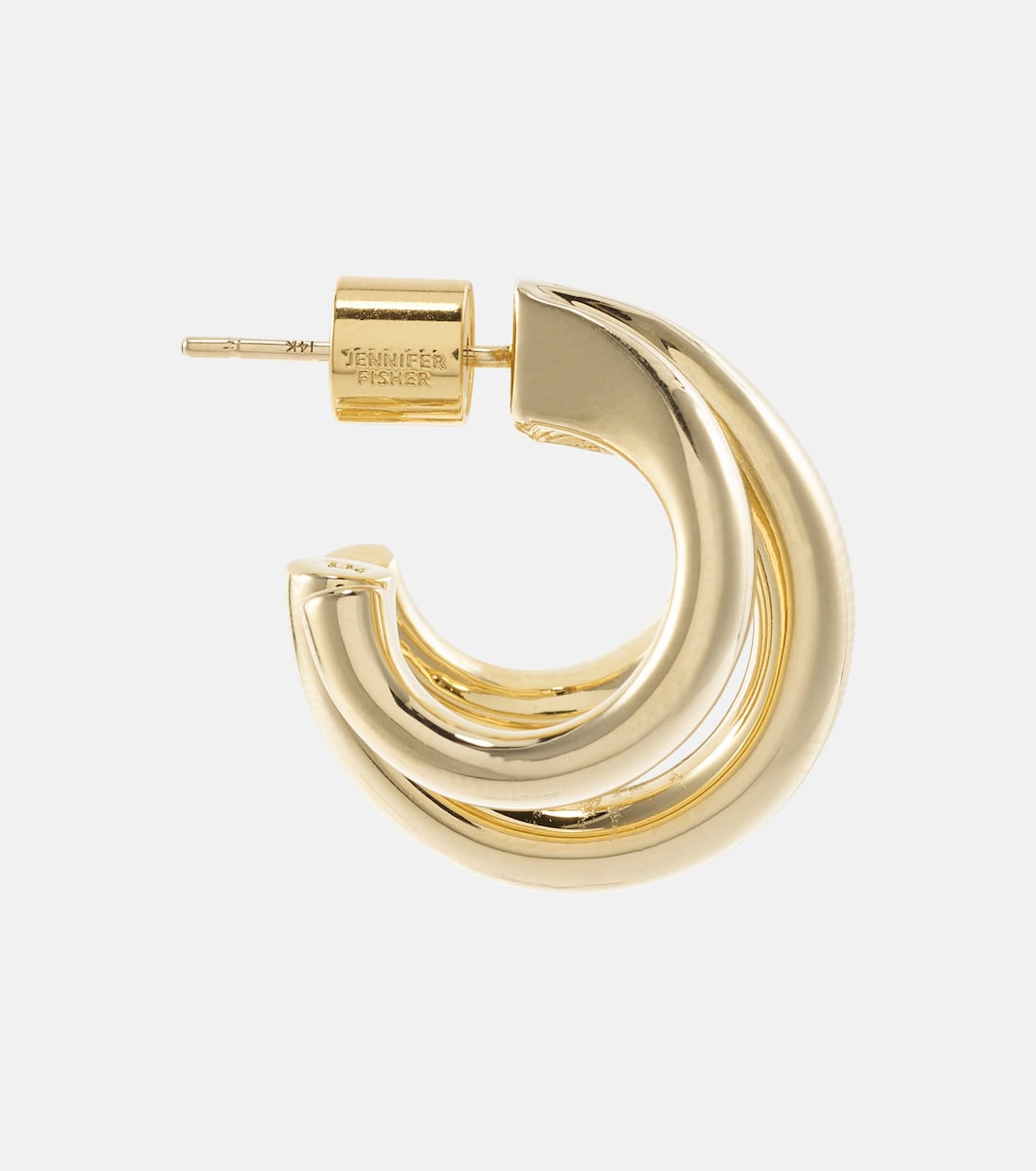 Boucles d'oreilles Triple Micro en plaqué or 10 ct | Jennifer Fisher