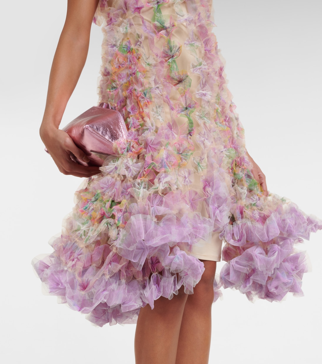 Off-Shoulder-Midikleid aus Tüll | Susan Fang