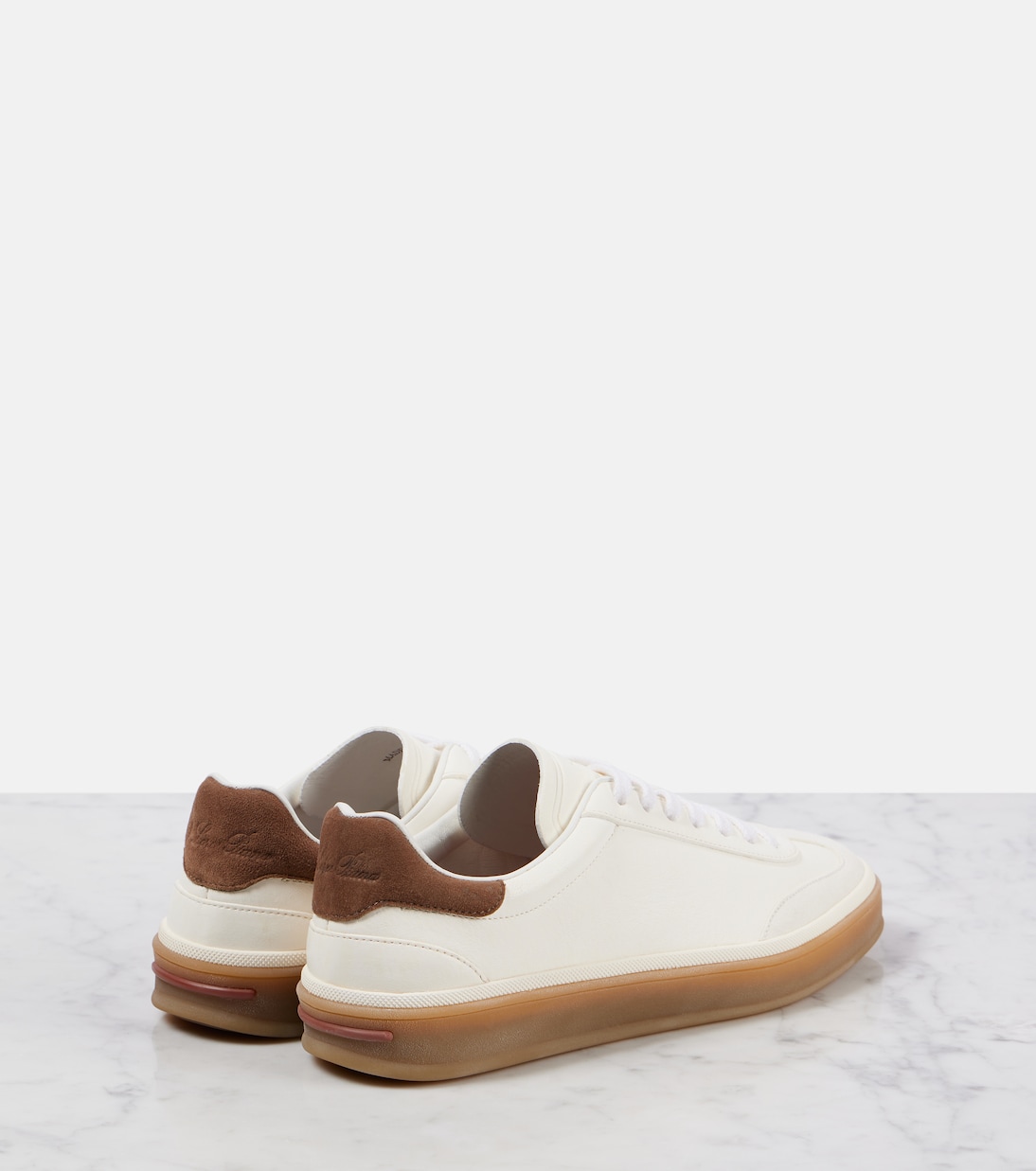 Tennis Walk suede-trimmed leather sneakers | Loro Piana