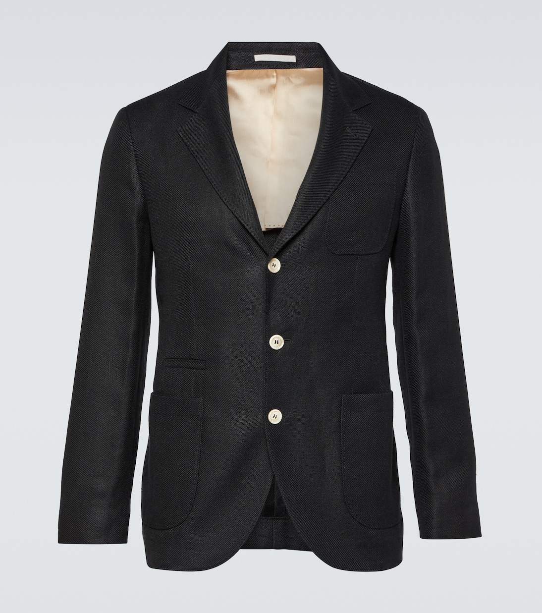 Blazer in lino, lana e seta | Brunello Cucinelli