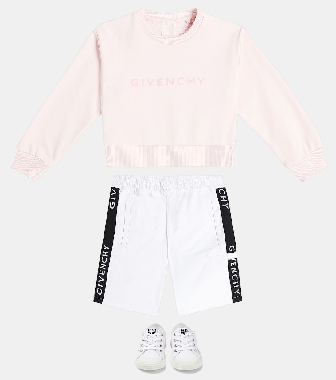 Bermudas de mezcla de algodón con logo | Givenchy Kids