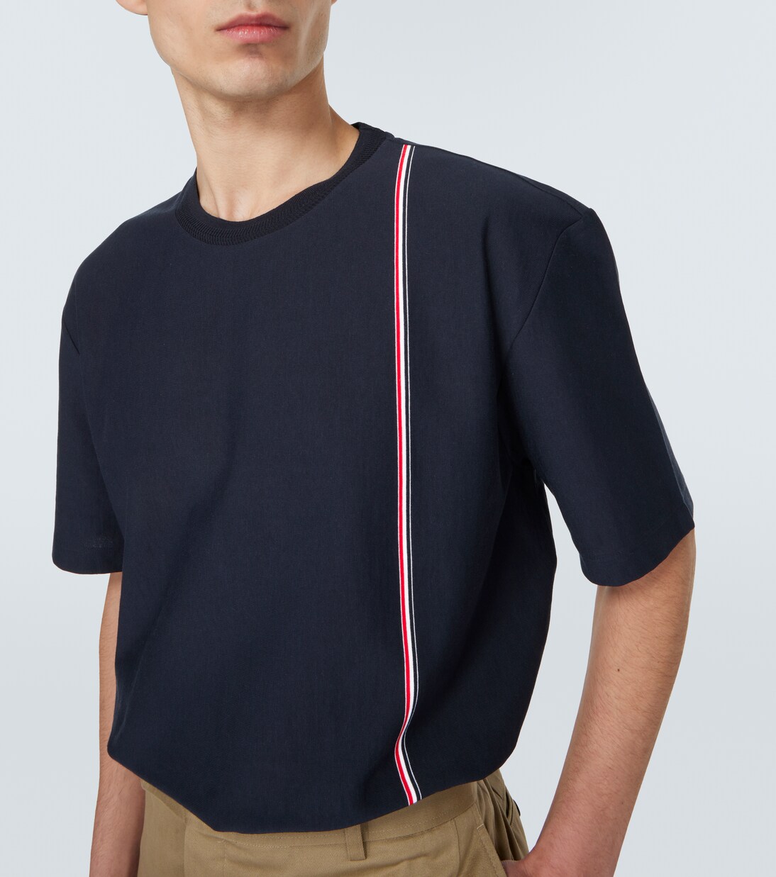 Thom Browne Men's Jersey Shirt Blue