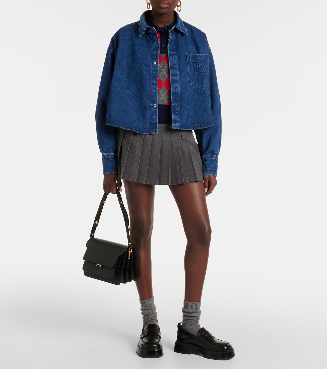 Chaqueta de denim de algodón | Ami Paris