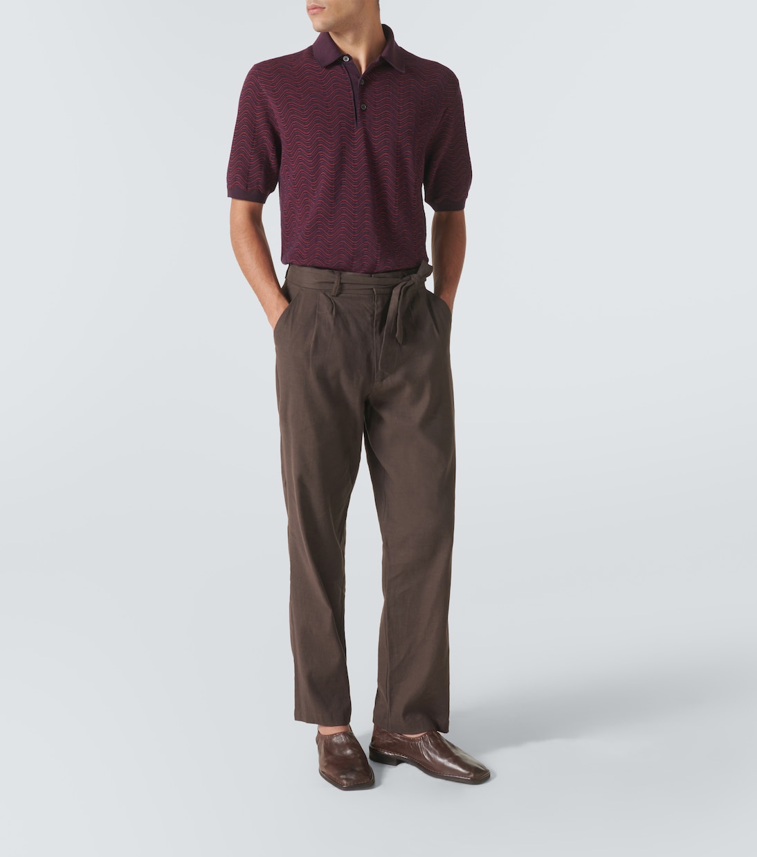 Polo de mezcla de lana en zigzag | Missoni