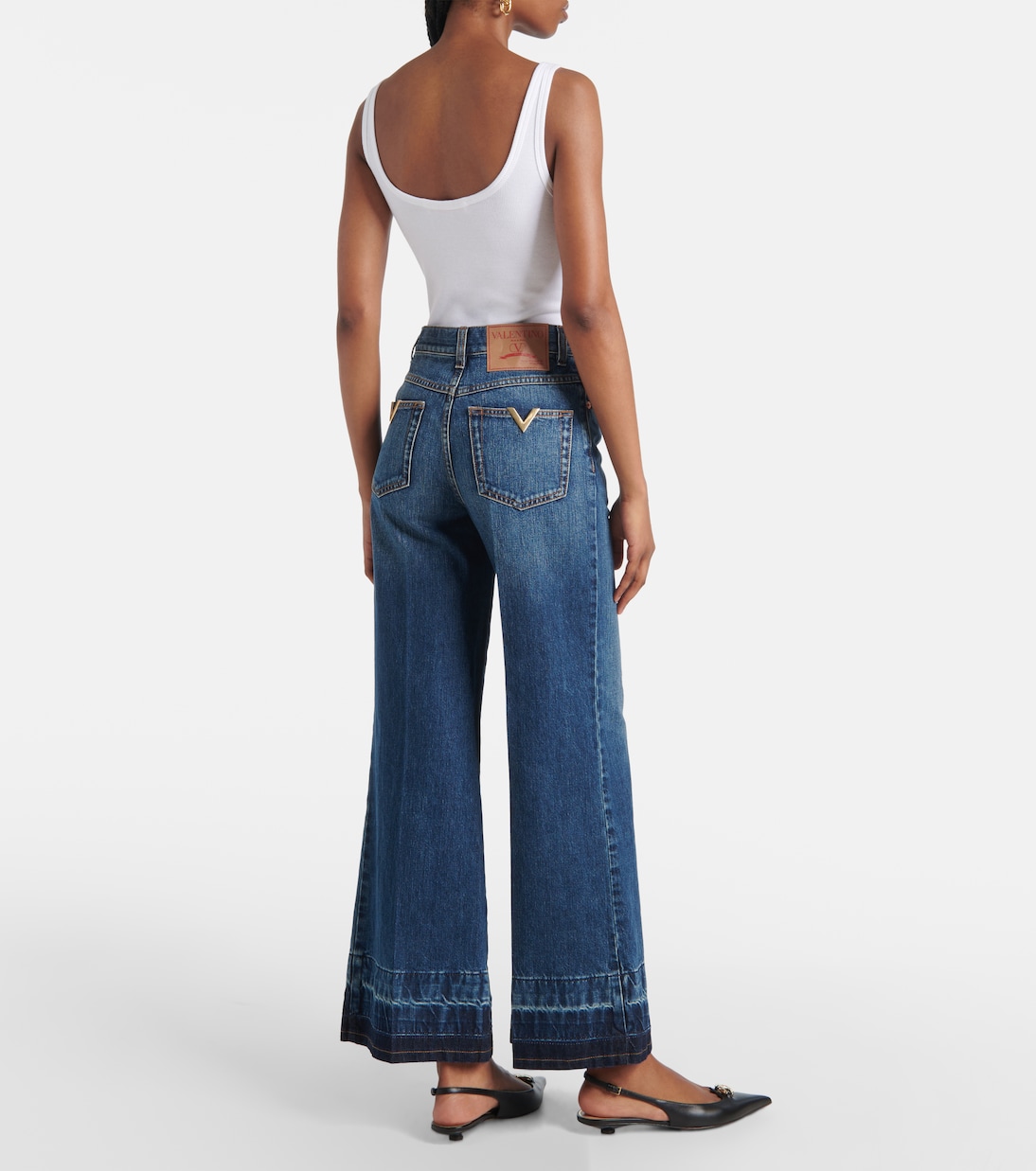 High-Rise Jeans VGold | Valentino