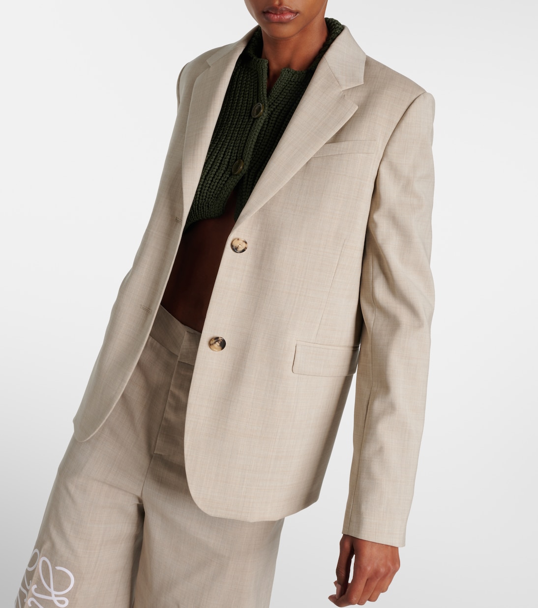 Blazer de lana con abertura | Loewe