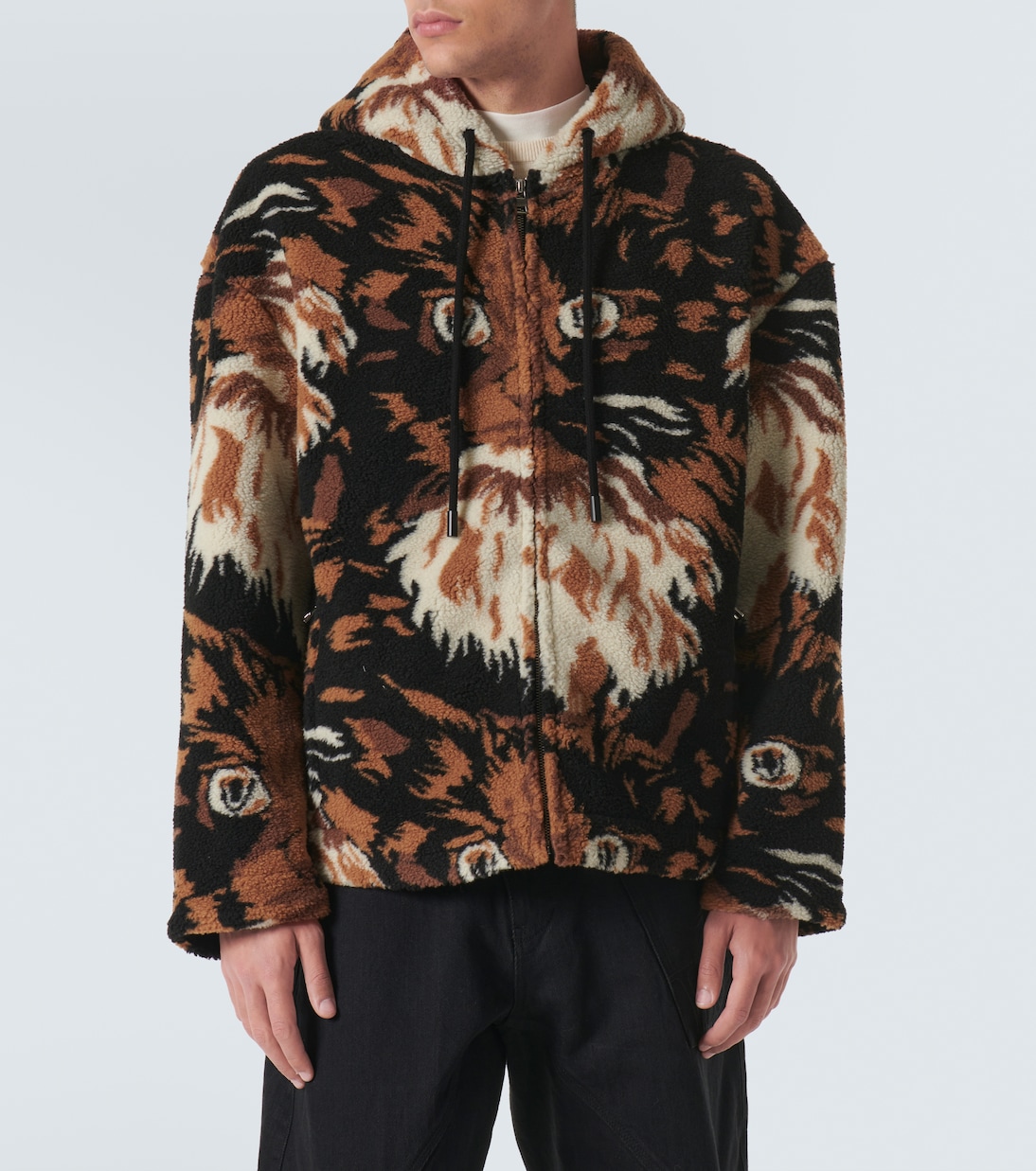 Felpa in pile con cappuccio e zip | JW Anderson