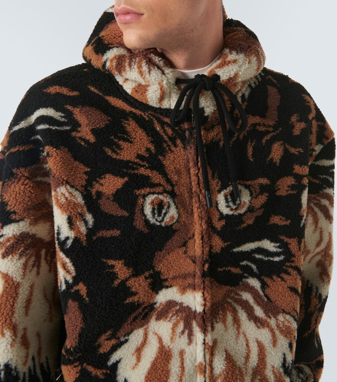 Felpa in pile con cappuccio e zip | JW Anderson