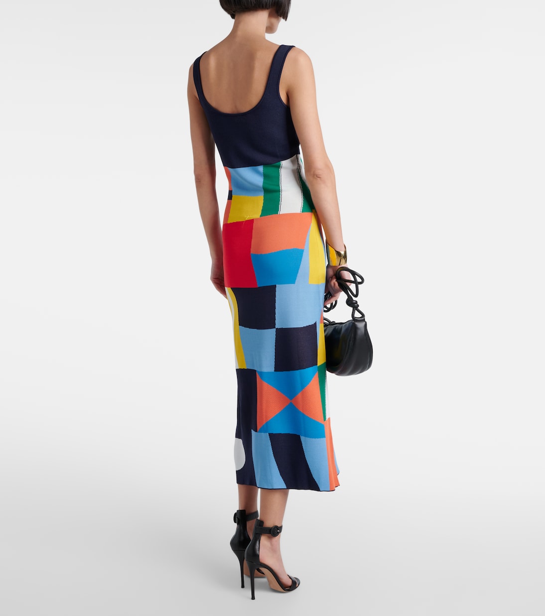 Katie colorblocked midi dress  | Staud