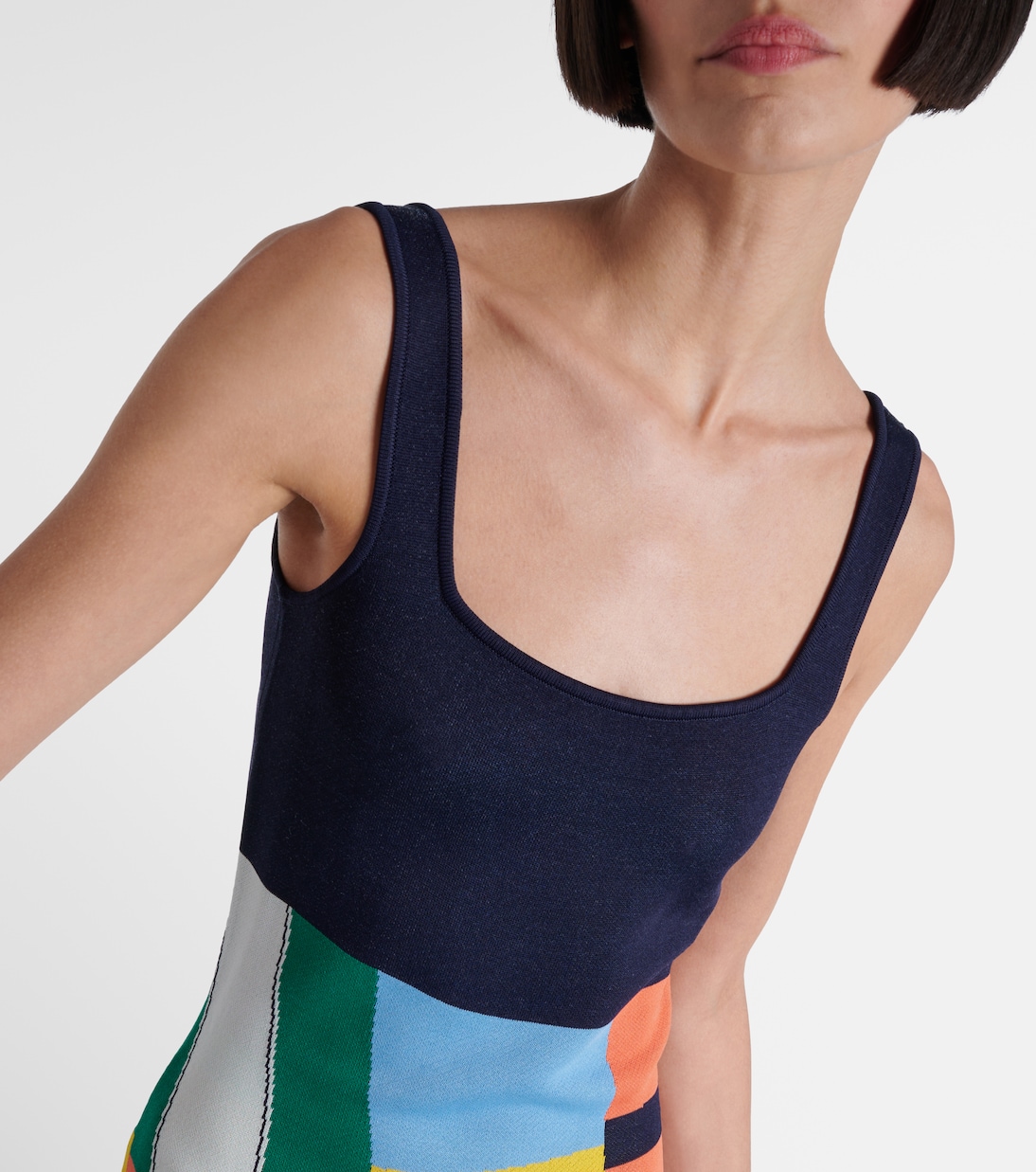 Katie colorblocked midi dress  | Staud