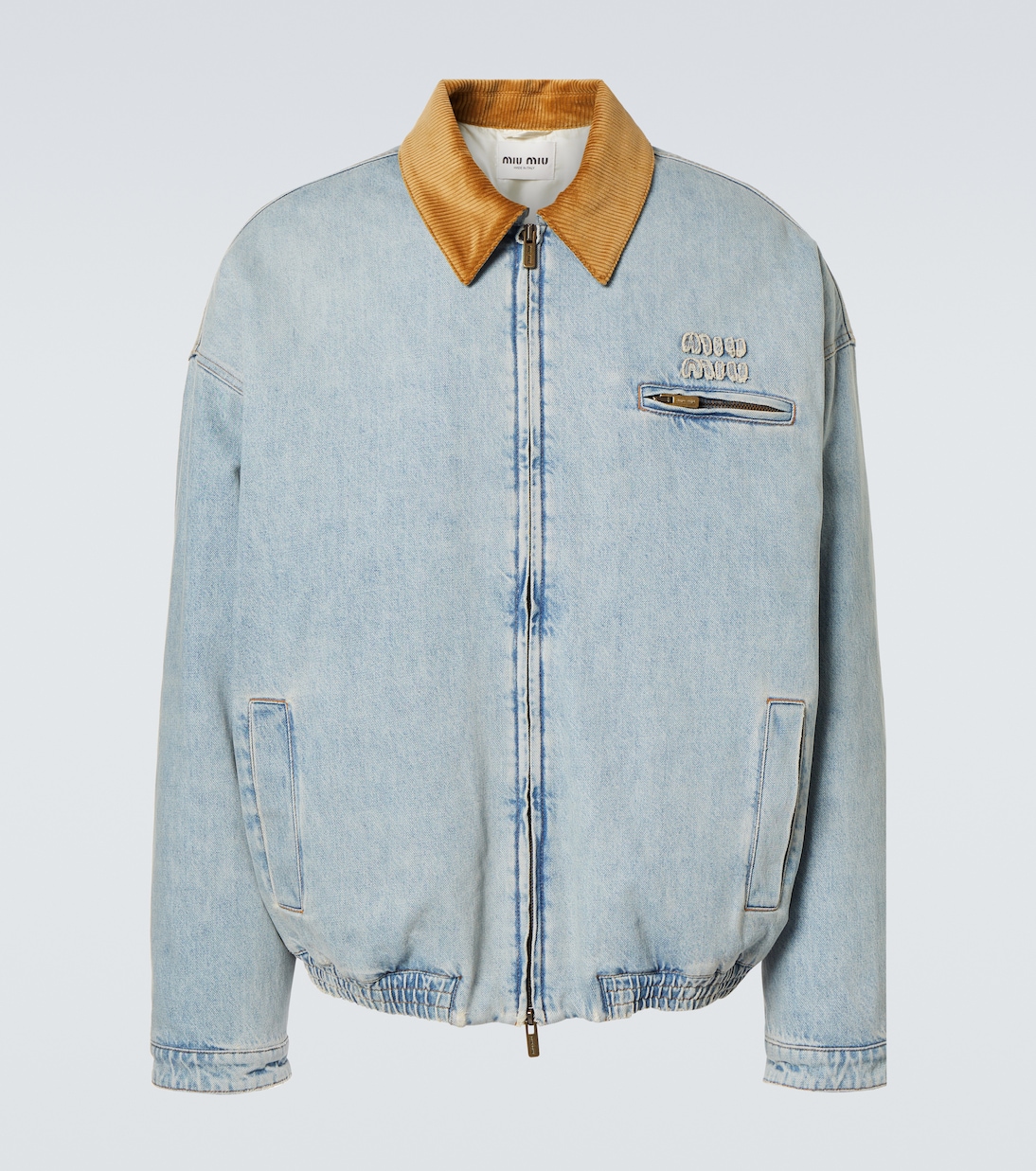 Blouson aus Denim mit Cord | Miu Miu