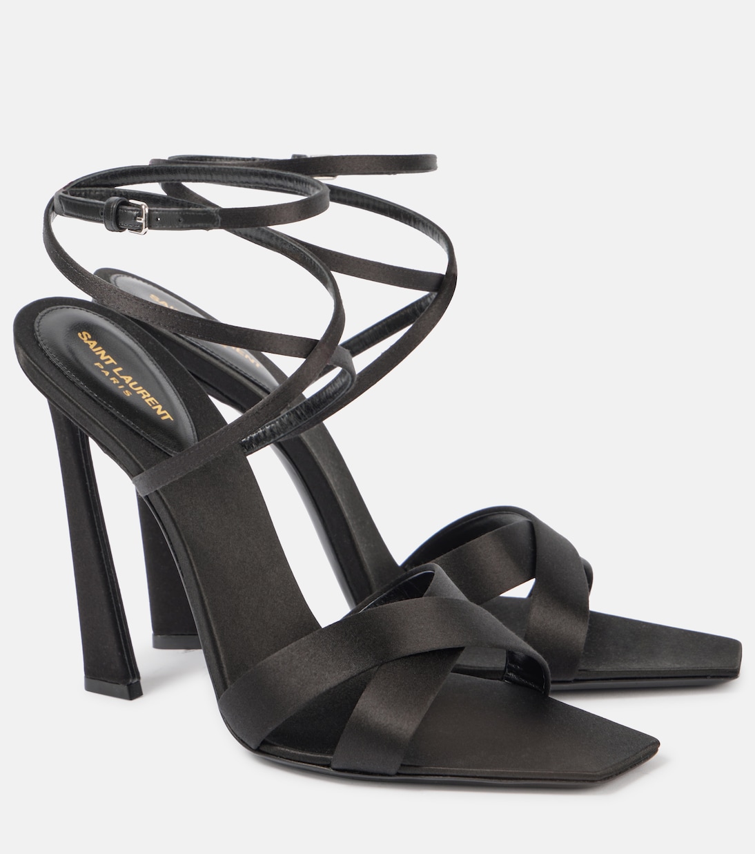 Sandales Corinne 110 en crêpe de satin | Saint Laurent