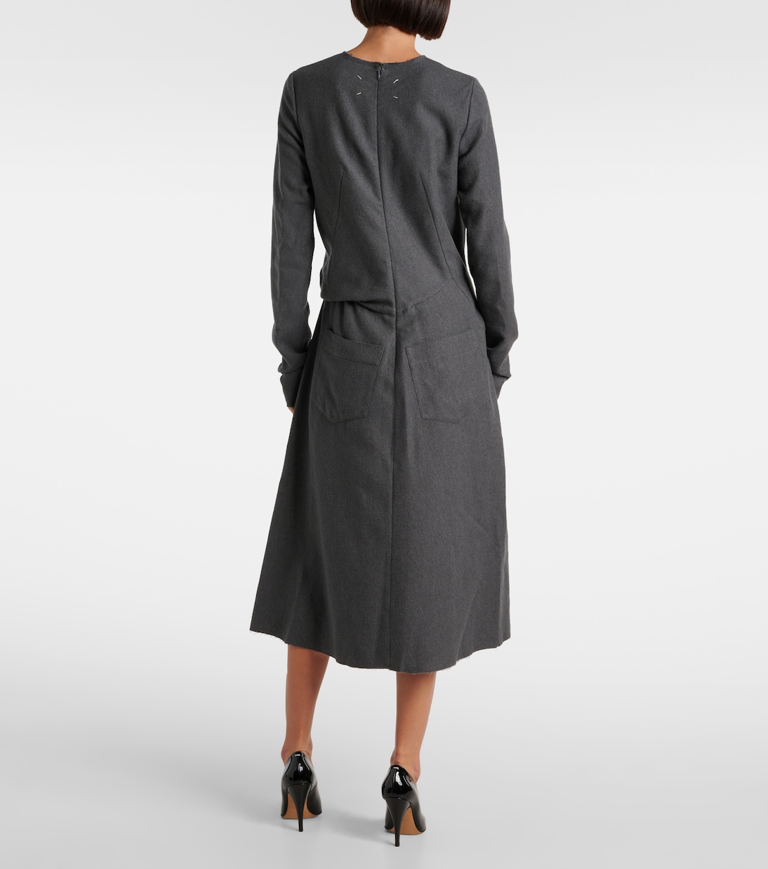 Robe midi en coton et laine | Maison Margiela