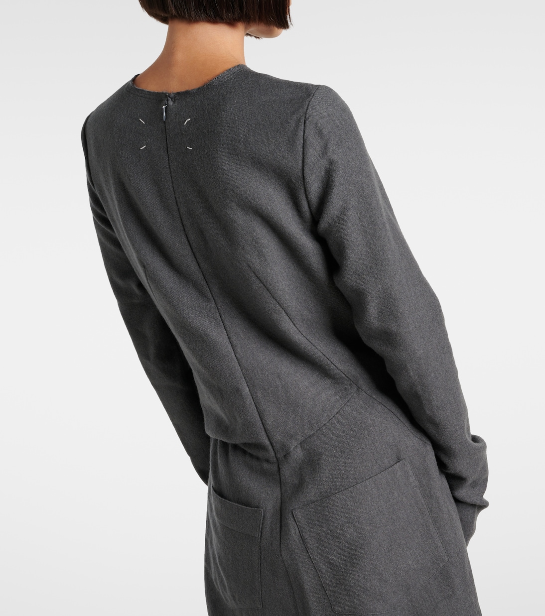 Robe midi en coton et laine | Maison Margiela
