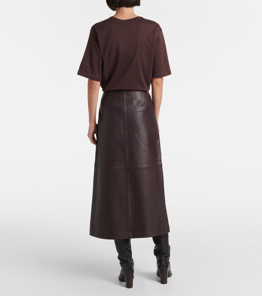 Jupe portefeuille Hedi en cuir | The Frankie Shop
