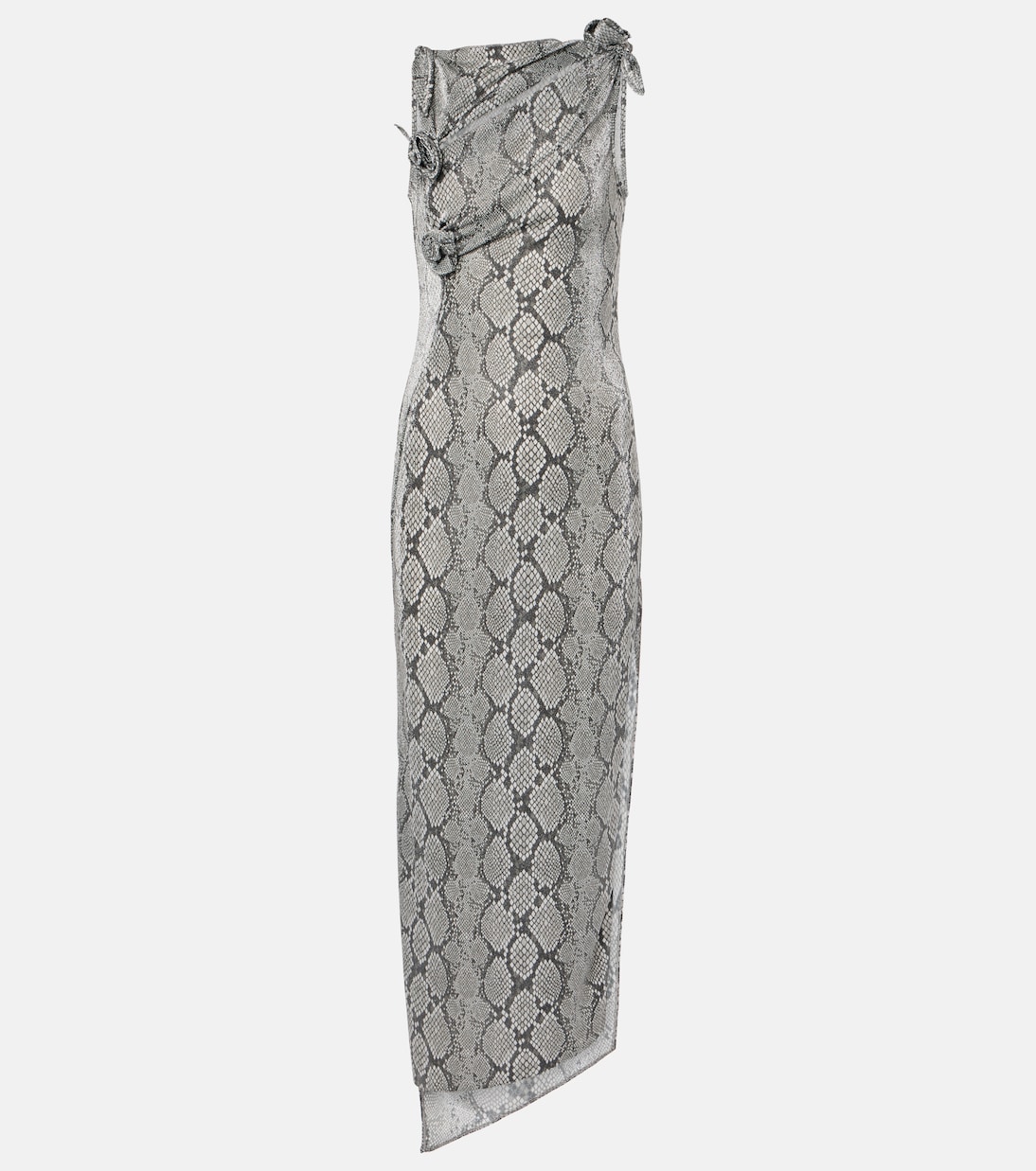 Snake-effect asymmetric maxi dress | Coperni