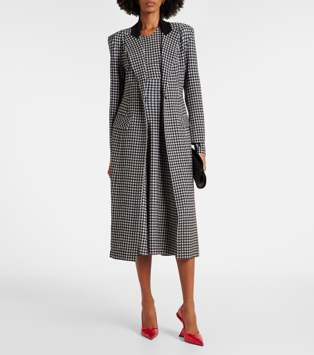 Cappotto monopetto pied-de-poule | Norma Kamali