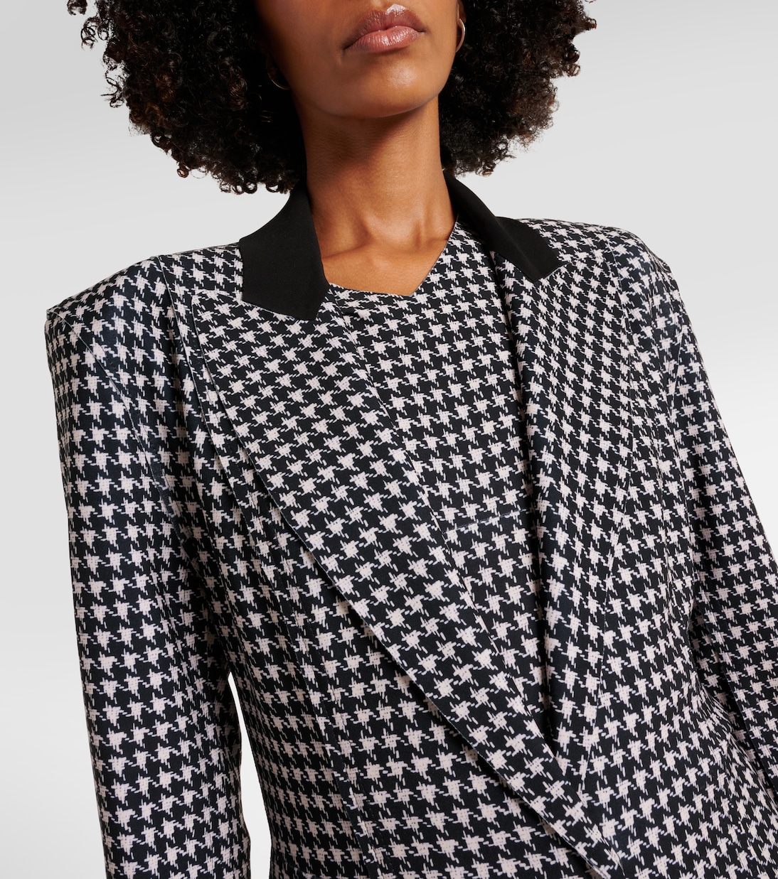 Cappotto monopetto pied-de-poule | Norma Kamali