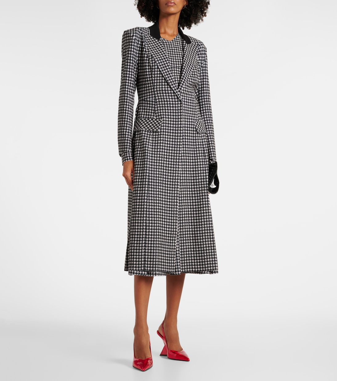 Cappotto monopetto pied-de-poule | Norma Kamali