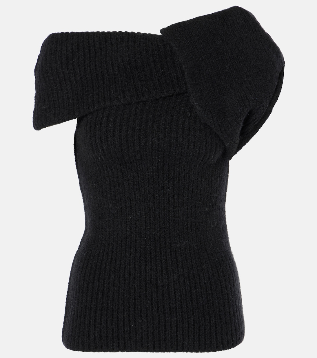 Top asimétrico Porterville de mezcla de alpaca | Rick Owens