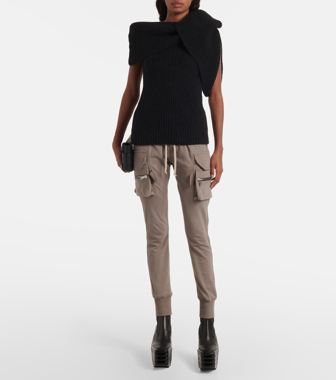 Top asimétrico Porterville de mezcla de alpaca | Rick Owens