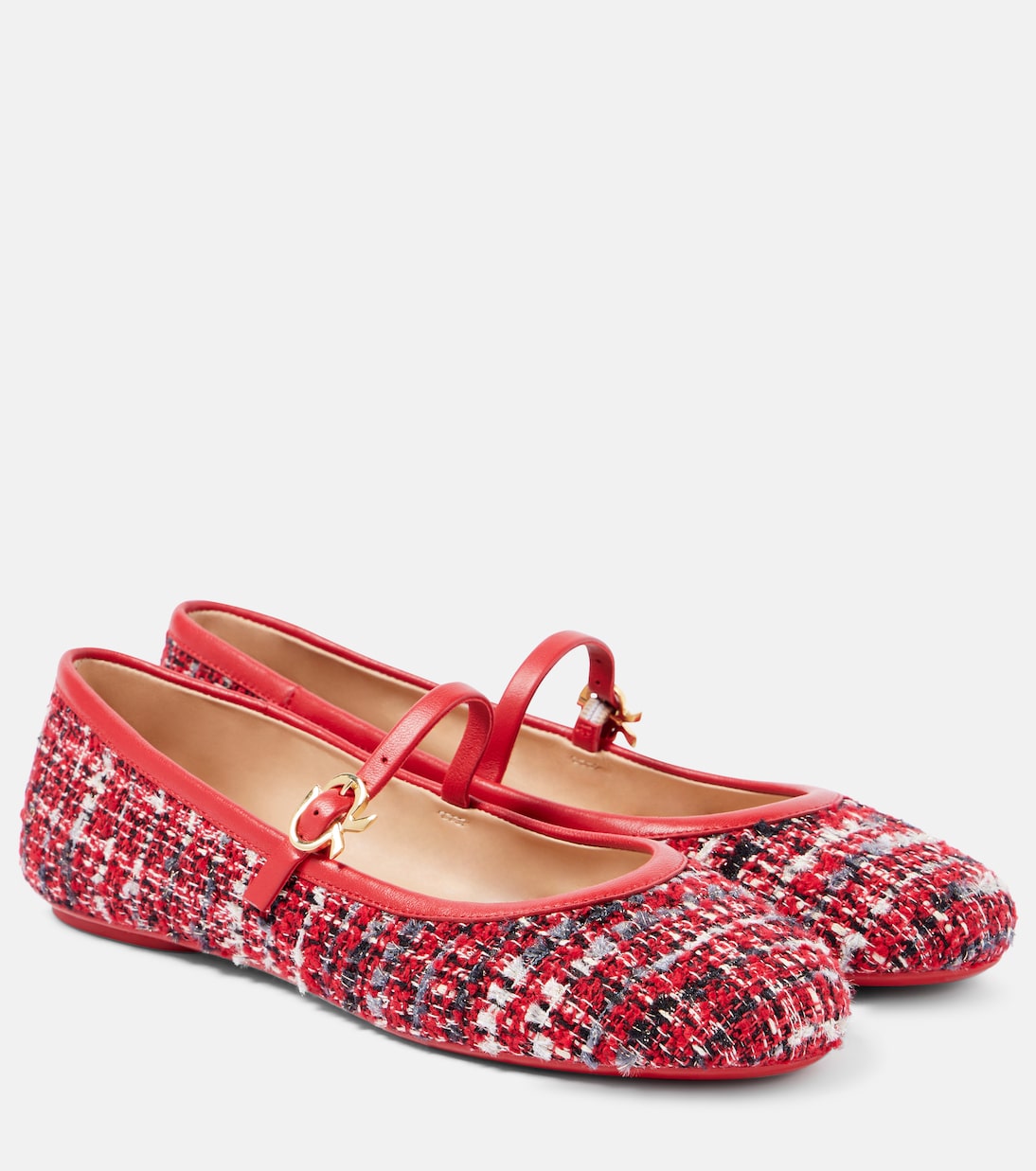 Carla bouclé Mary Jane flats | Gianvito Rossi