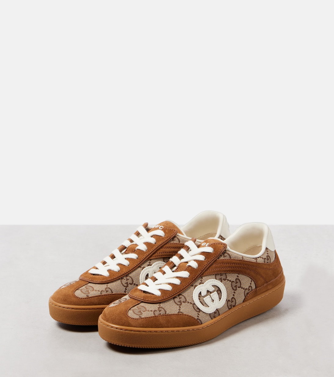 Interlocking G GG Canvas suede sneakers | Gucci