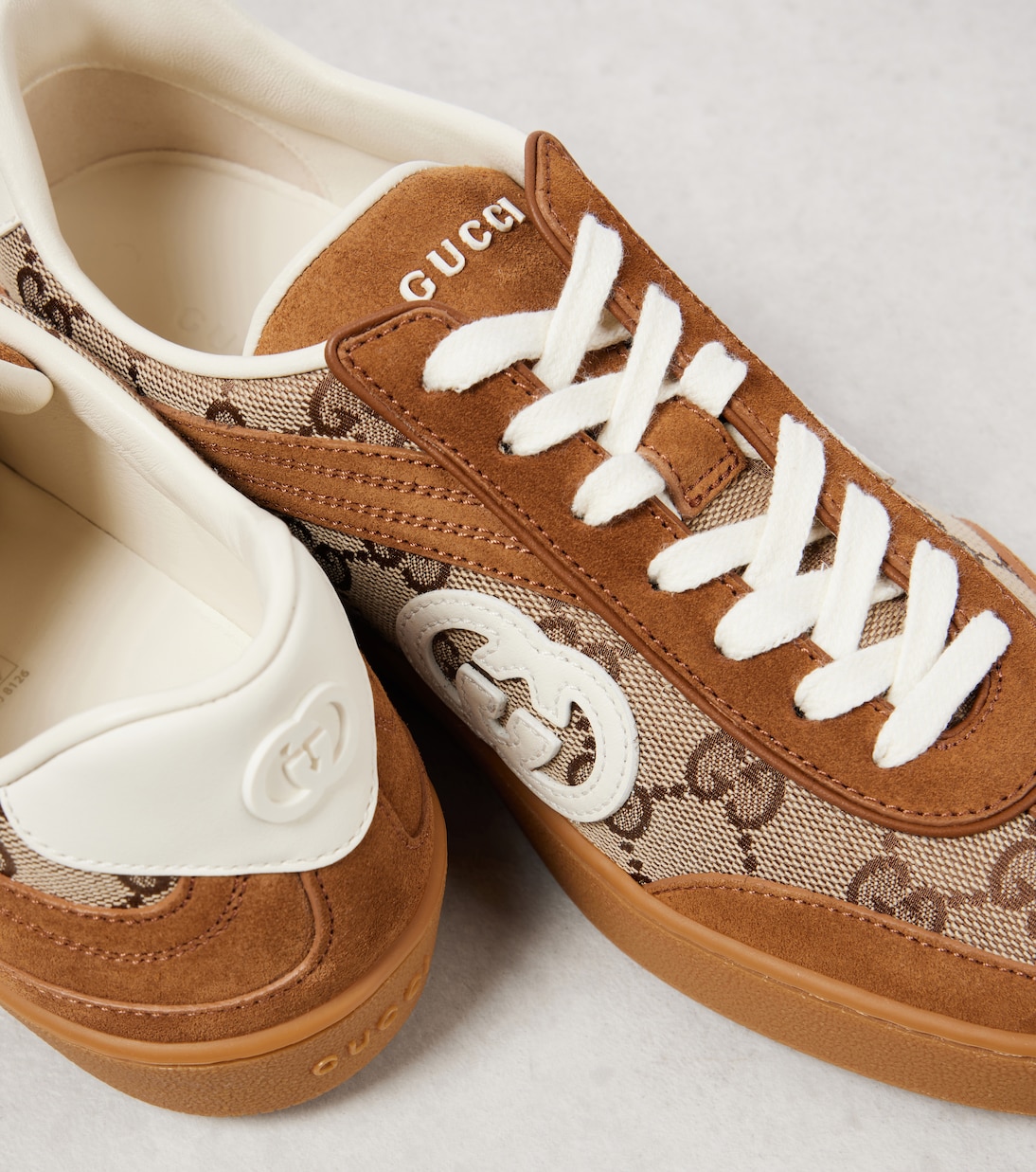 Interlocking G GG Canvas suede sneakers | Gucci