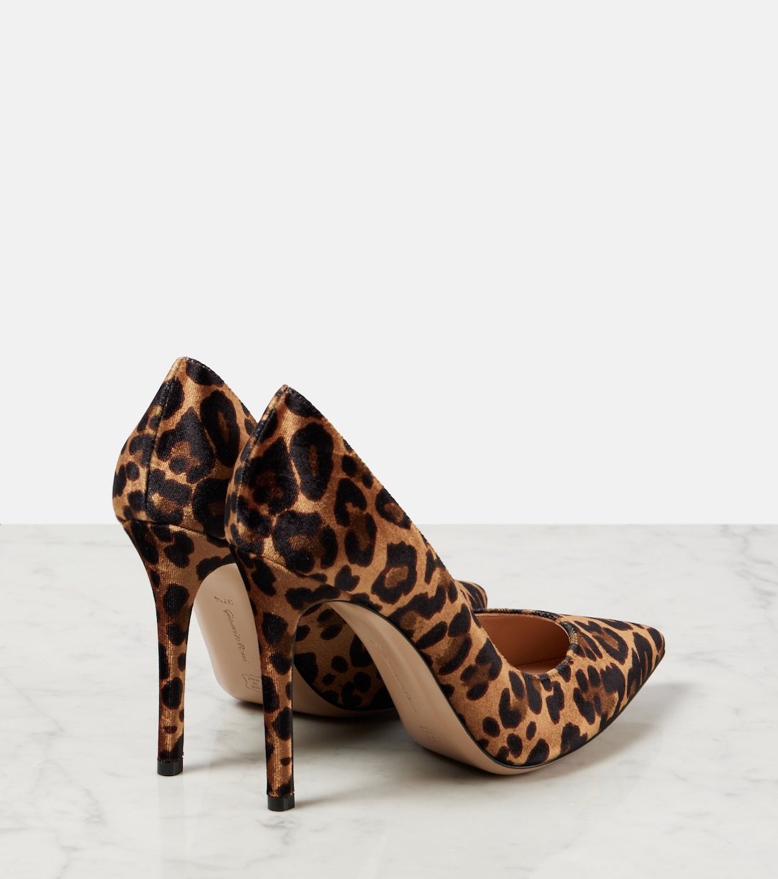Gianvito 105 leopard-print velvet pumps | Gianvito Rossi