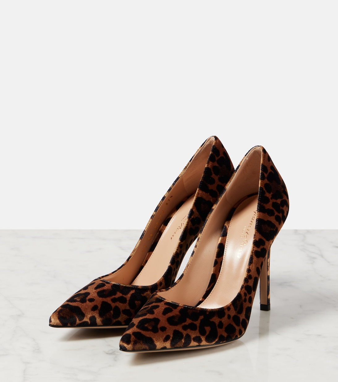 Gianvito 105 leopard-print velvet pumps | Gianvito Rossi