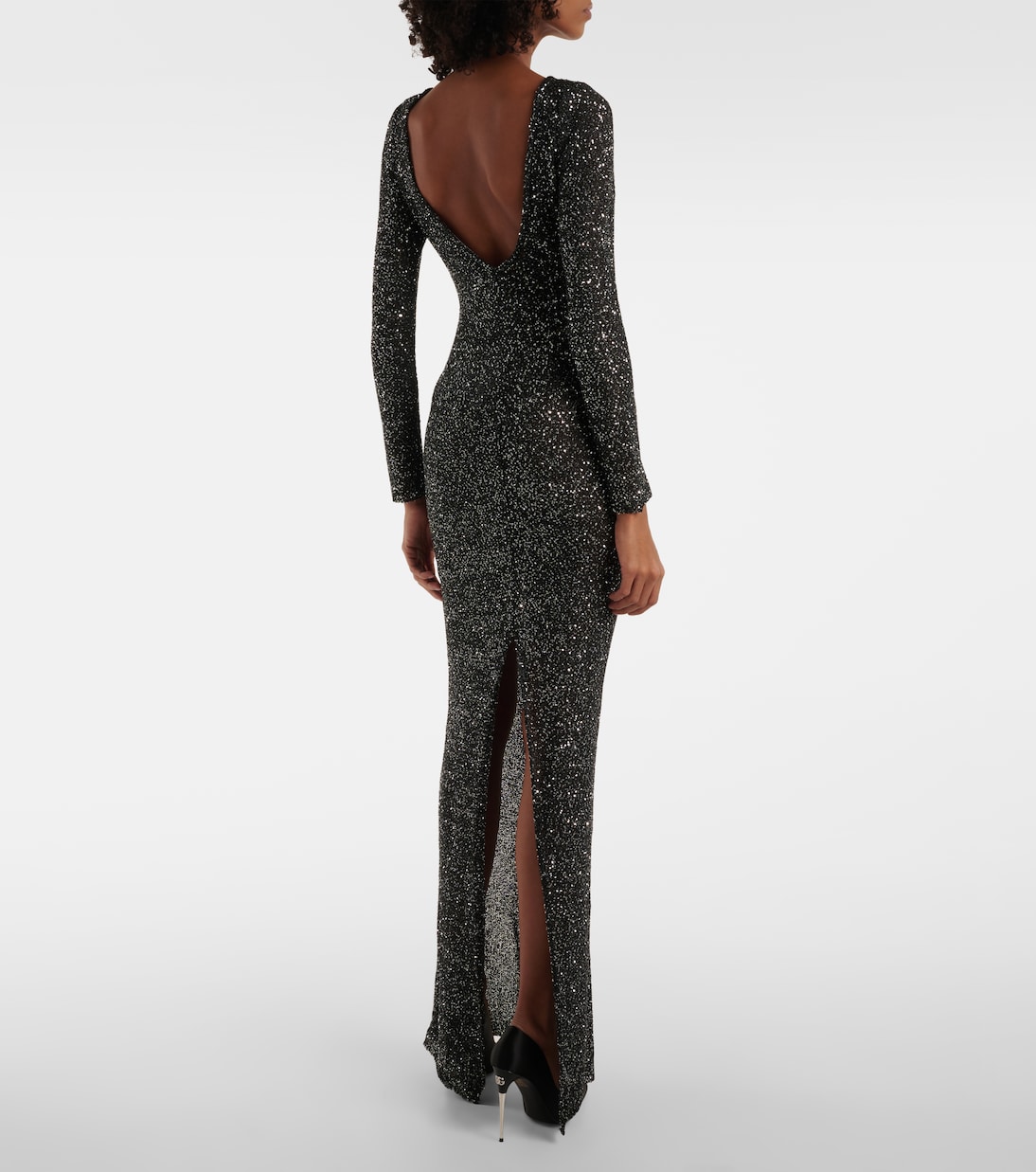 Abito lungo in maglia con paillettes | Alessandra Rich