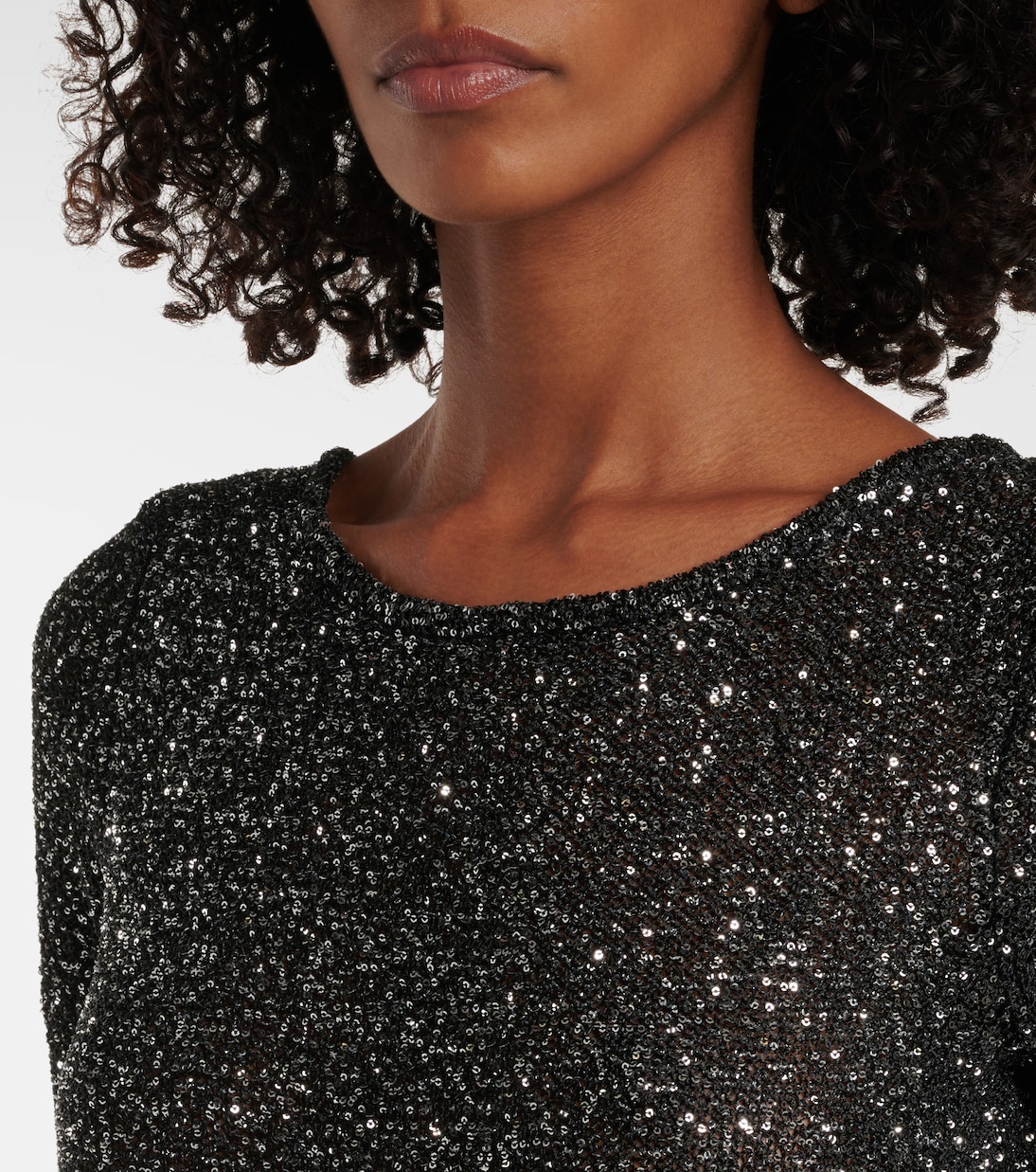 Abito lungo in maglia con paillettes | Alessandra Rich