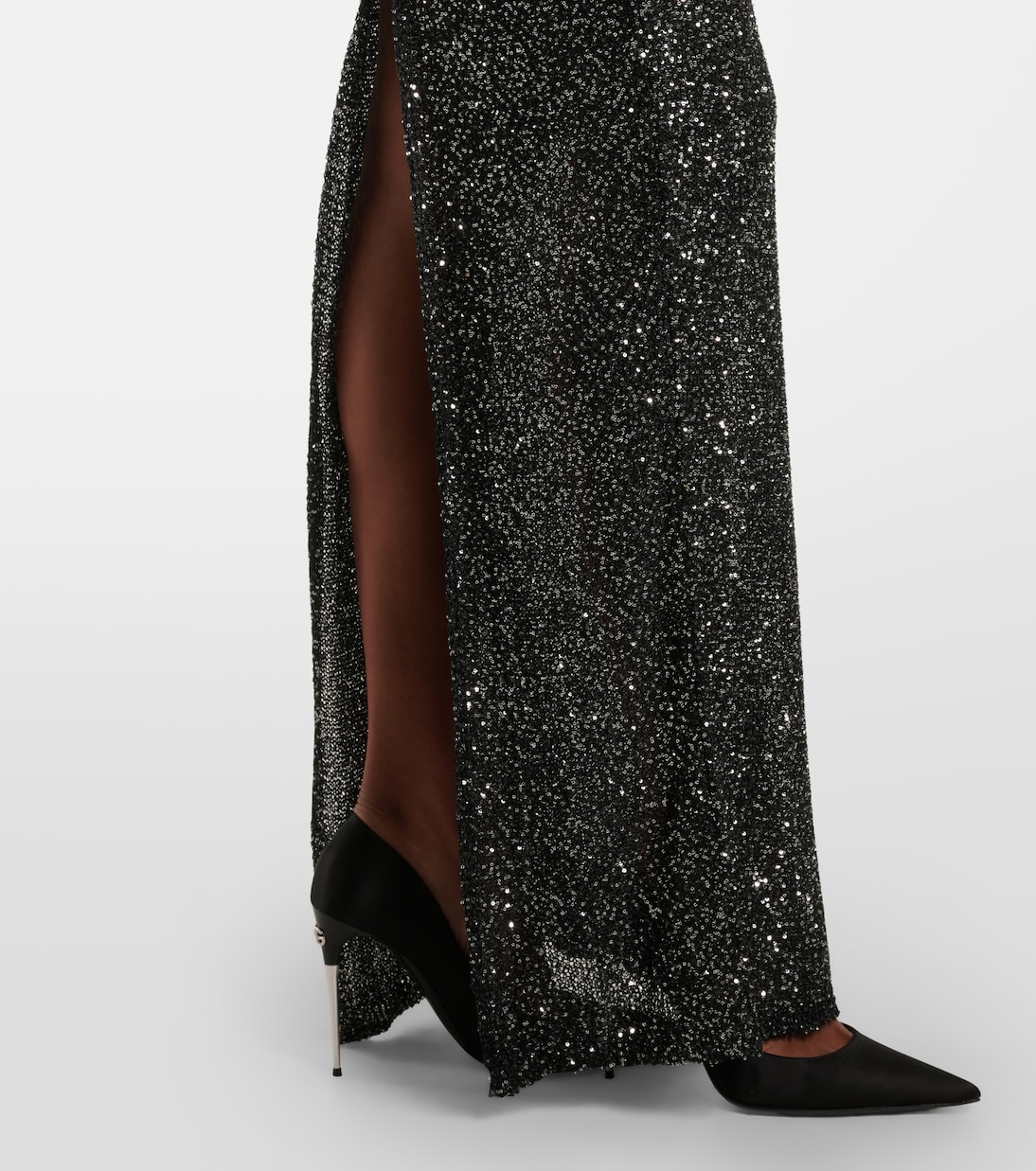 Abito lungo in maglia con paillettes | Alessandra Rich