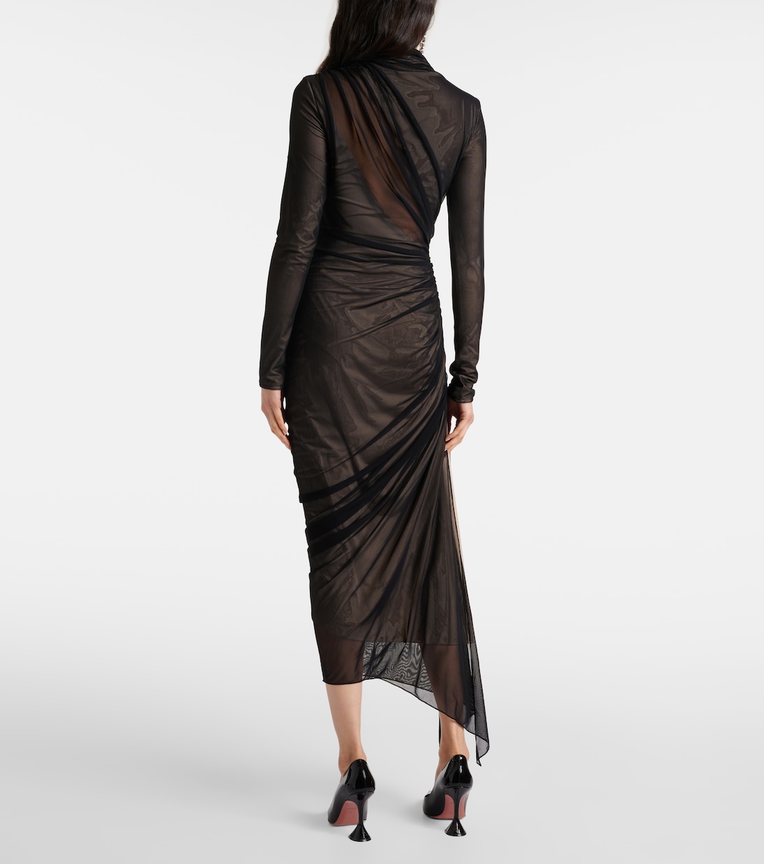 Midikleid aus Mesh | Mugler