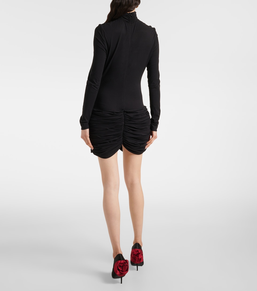 Ruched silk-blend minidress | Magda Butrym