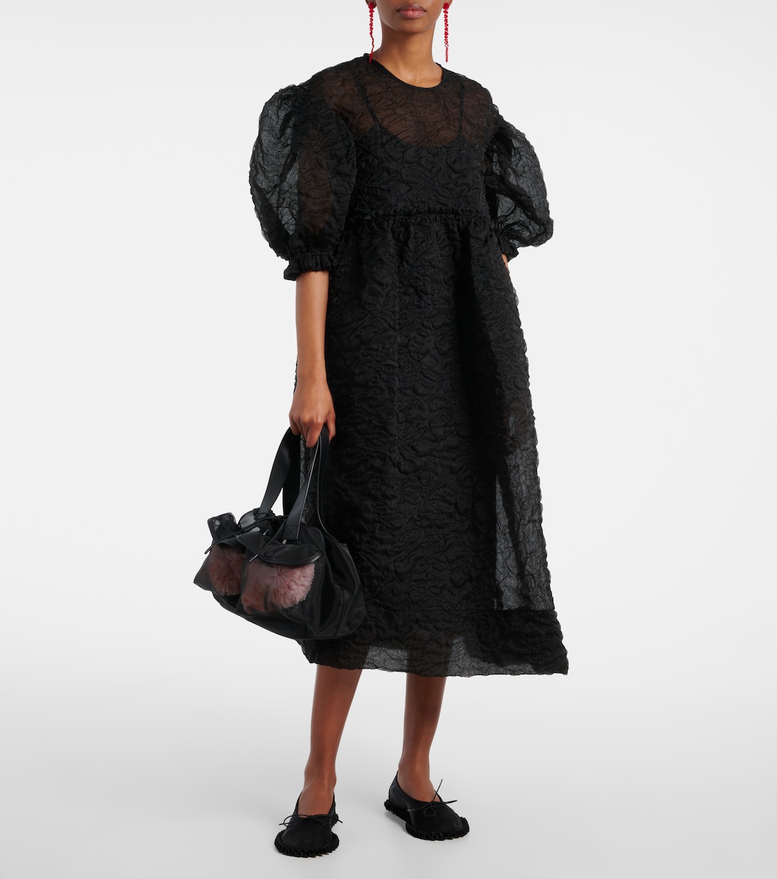 Sac Carnation Pocket en toile et cuir | Simone Rocha
