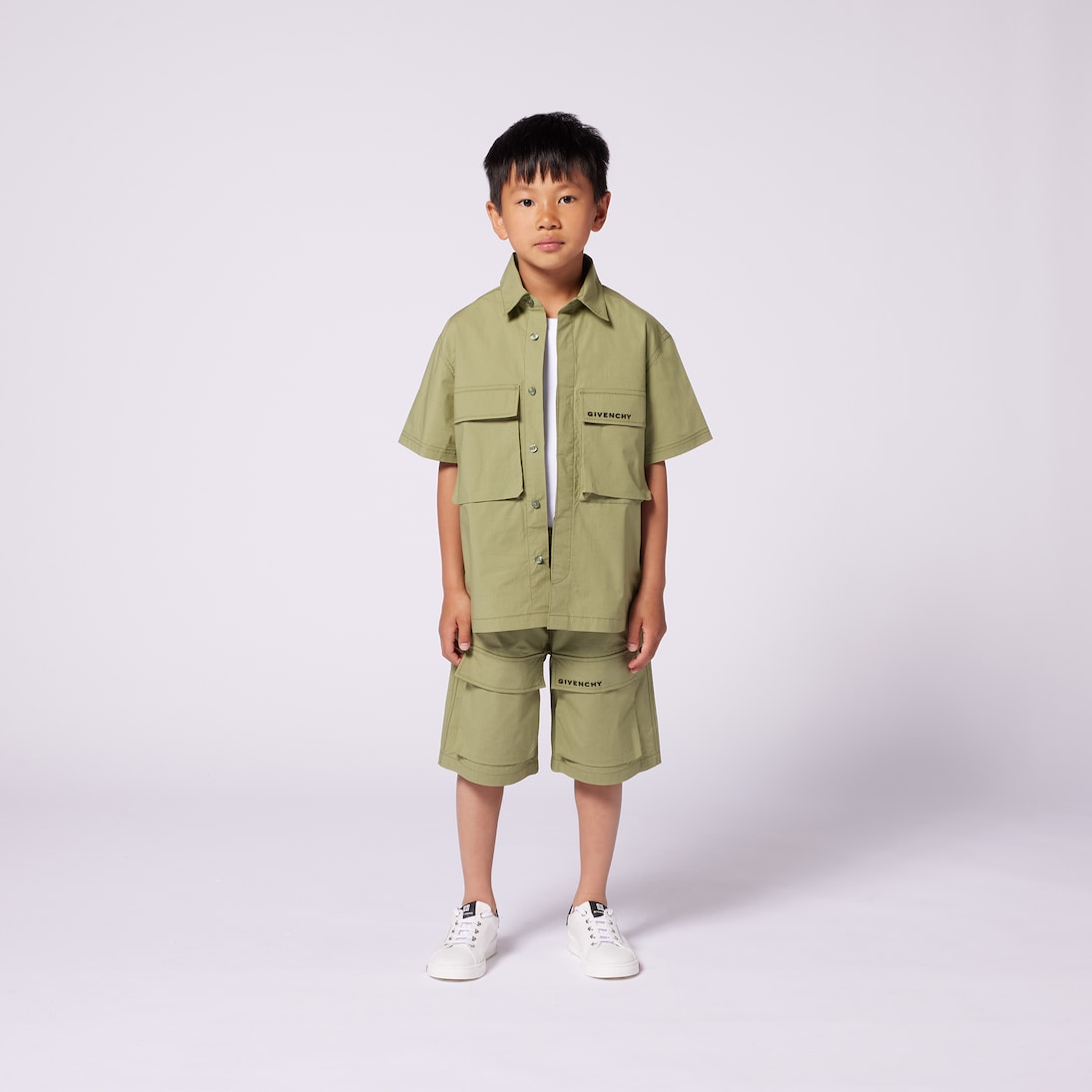 Bermuda in popeline di misto cotone | Givenchy Kids