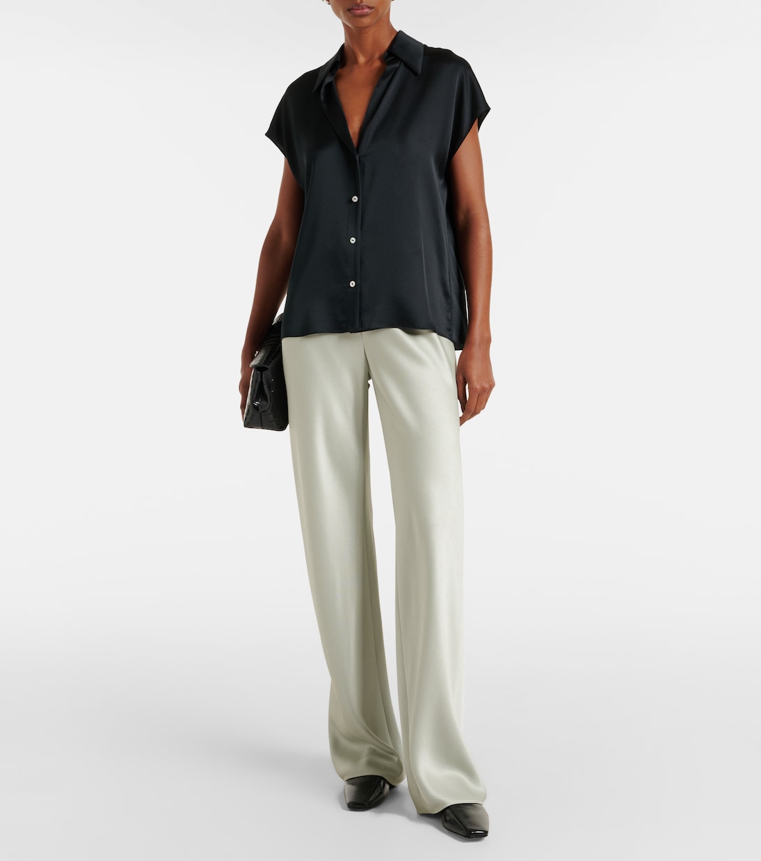 Weite Hose aus Satin | Vince