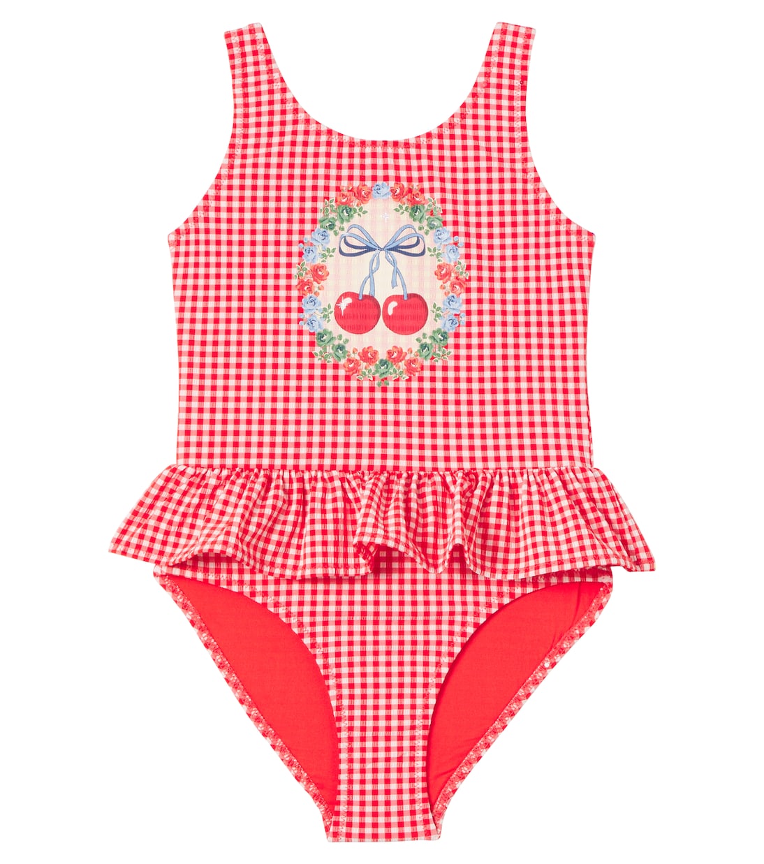 Soline checked ruffled swimsuit | Konges Sløjd
