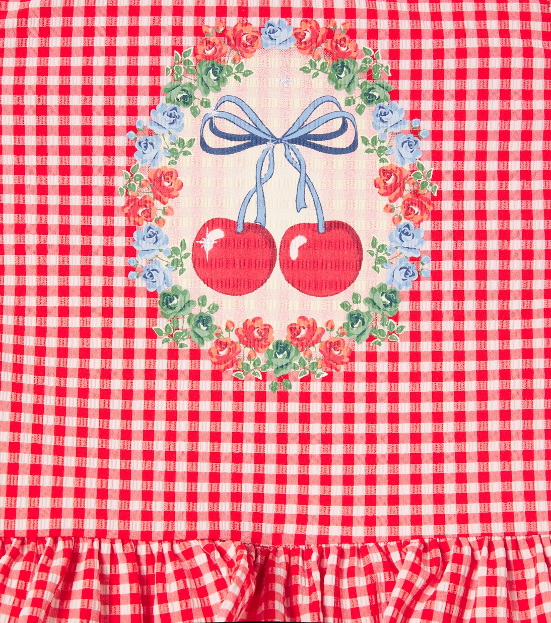 Soline checked ruffled swimsuit | Konges Sløjd