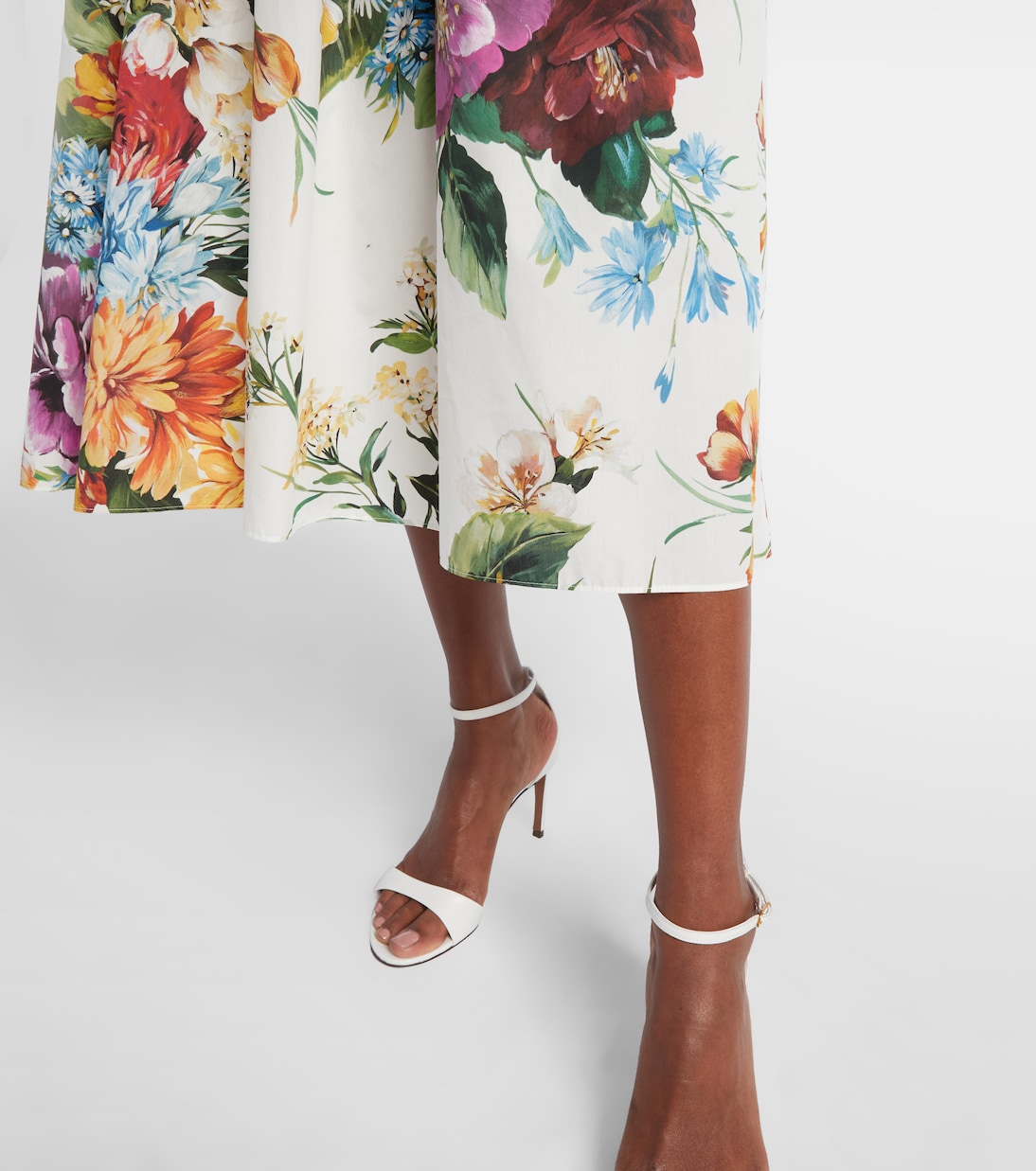 Floral cotton poplin shirt dress | Dolce&Gabbana